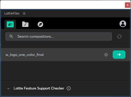 Lottie Export Window